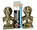 Pm Craftsman Lincoln Bust Bookends Brass Image