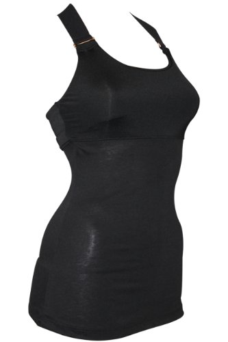 Trikot Reebok Damen On The Move Bra Top mit Sport-BH Fitnesstop Fitnessshirt Trainingstop Schwarz