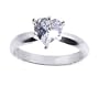 Clear Cubic Zirconia 3mm Solitaire Band Sterling Silver Ring Size 8