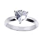 Wonderful .925 Sterling Silver Heart Band Cubic Zirconia Ring