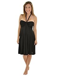 Strapless Bandeau Neck Round Neck Halter Polyester/Spandex  Dress