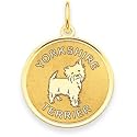 14k Yorkshire Terrier Disc Charm