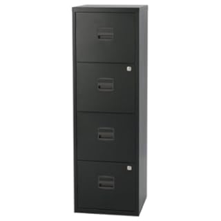 BISLEY PFA4F433 - Hängeregistraturschrank - Farbe schwarz - HxBxT 1283 x 413 x 400 mm
