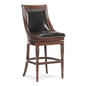 Kent Bar Height Bar Stool (30"H seat) - Oxblood Leather (Quick Ship) - Frontgate