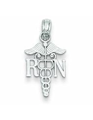 14K White Gold R.N. Charm
