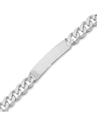 Sterling Silver 9 Inch Curb 300 ID Bracelet