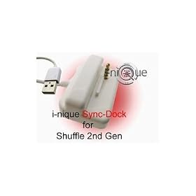 i-nique apple Ipod shuffle 2G universal Dock (Dock / Sync / charge) - (White)