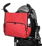 Tote`n Stroll Quilted Diaper Bag- Red