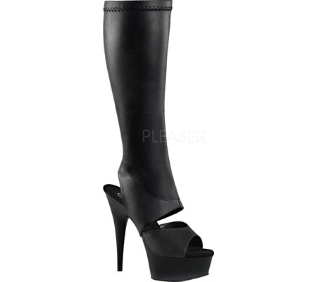 Pleaser Women's Delight 2022 Open-Toe Boot