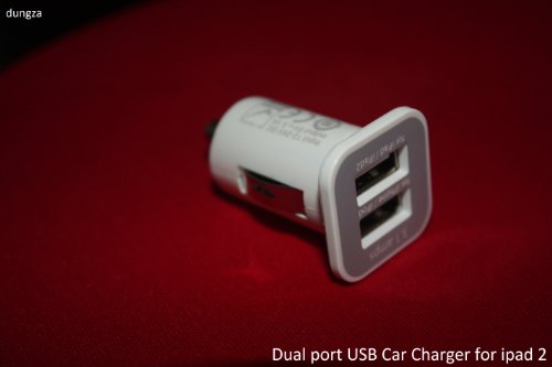 USAMS Compact High Output Dual USB Car Charger - 3.1A Output Ideal for Charging iPad, iPad 2, Galaxy, iPhone, HTC, Droid, GPS, and Other Tablets, Smart Phones and USB Powered Devices (Data cable not included) white is sold out I have black colour (black)