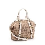 Michael Michael Kors Bedford Monogram Large Satchel Beige Vanilla