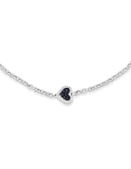 Genuine .925 Sterling Silver Diamond & Sapphire Heart Bracelet 2.8 Grams . 100% Satisfaction Guaranteed.