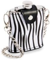 New! Adorable Mini Drinking Flask-3 fl. oz-Zebra