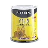SON60435 - CD-R Discs, 48x, 700MB/80Min, Branded Surface, Spindle, Silver, 100/Pack (SON60435)