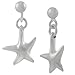 Sterling Silver Smooth Starfish Earrings title=