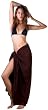 Sarong Solid Beaded Fringe with Coconut Shell Clip By Back From Bali