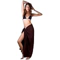 Sarong Solid Beaded Fringe with Coconut Shell Clip By Back From Bali