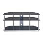 53 " TV Stand Finish: Stainless Steel and Black