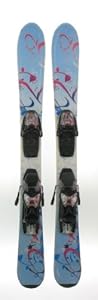 Used K2 Luv Bug Blue Girl's Snow Skis with Marker 4.5 Binding 88cm A