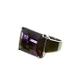 H&W Ladies Sterling Silver with Amethyst Zirconia Stone Ring