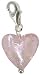 Chrysalis Charm Silver Pink Heart Charm