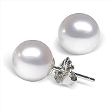 6mm AAA Quality Japanese Akoya cultured pearl earring studs set in 14K white gold