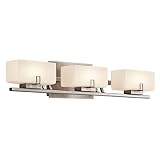 Kichler Lighting 45159AP 3 Light Markston Bathroom Light, Antique Pewter