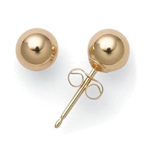 14k Yellow Gold 5mm Ball Earrings
