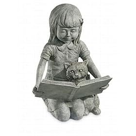 Compelling Sarah with Kitten Statue from Childrens Furniture