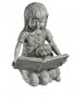 Compelling Sarah with Kitten Statue