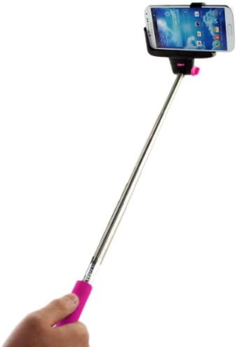 Pink Adjustable Handheld Wireless Bluetooth Extendable Camera Shooting Monopod Mount Holder for Iphone 5s 5c 5 4s 4 Ios 4.0 and up Generation