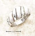 Sterling Silver Fancy Shrimp Ring With White Opal Stones - Size 6.0 - JewelryWeb