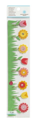 Martha Stewart Crafts Bright 12-inch Layered Flower Border Stickers