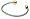 Sabona Professional Steel Twist Magnetic Bracelet with Gold Balls, Size Small/Medium