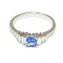 Diamond Ring Sapphire & Diamond 18ct Gold 0.55 Carat
