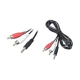 6FT 3.5mm Mini Plug to RCA Hook Computer To Stereo 6 FT