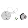 Chrome Ceiling Rose Pendant with Lamp Holder for E27 Screw-Type Bulb