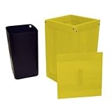 Prairie Leisure Design 91-006-191 Waste Receptacle with Liner - Buttercup Yellow