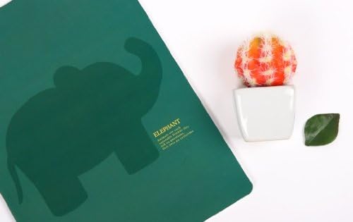 Animal Shadow UV Lined Notebook - Green Elephant