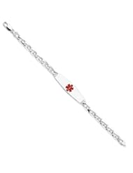 7 Inch 14k Gold White Gold Medical Jewelry Bracelet