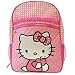 Sanrio Pink Satin Hello Kitty Large School Backpack with Polk a Dots