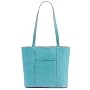 Baekgaard Leather Tote - Turquoise/Azalea