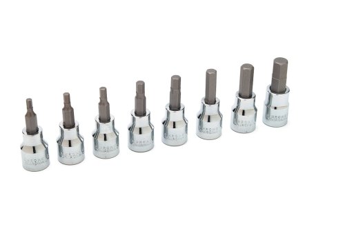 Performance Tool W38870 8 Piece 3/8 Drive SAE Hex Bit Socket Set 1/8