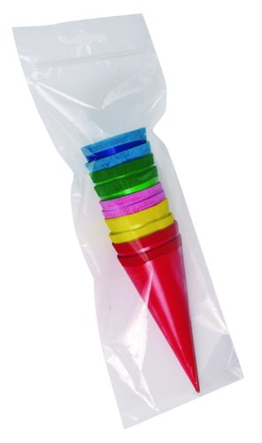 Nestler 4120291 - Sortiment Anhängetüten rund, seidenmatt, farbig sortiert, (Krepp) 12cm, 10 St. im Polybeutel