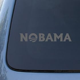 NOBAMA - BARACK OBAMA - Vinyl Car Decal Sticker #1671 | Vinyl Color: Silver