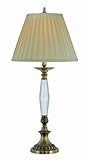 Lite Source EL-30037 Cavallo Collection Table Lamp, Crystal and Antique Brass with 7.75-Inch High Pleated Fabric Shade Lite Source EL-30037 Cavallo Collection Table Lamp, Crystal and Antique Brass with 7.75-Inch High Pleated Fabric Shade