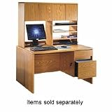 Office Products : Lorell 44311 Computer Desk, Radius Series, 47-1/2 W x 29-3/4 D, Medium Oak