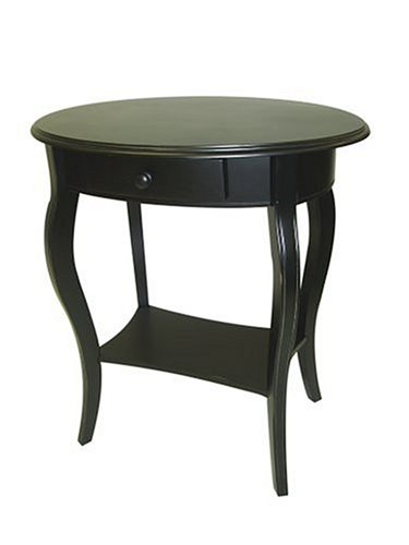 Carolina Cottage Martha End Table, Antique Black