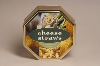 Artichoke Garlic Parmesean Cheese Straw - Tin by Salem Baking Company