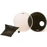 Evans EQ3 System Pack Bass Drumhead Set, Black